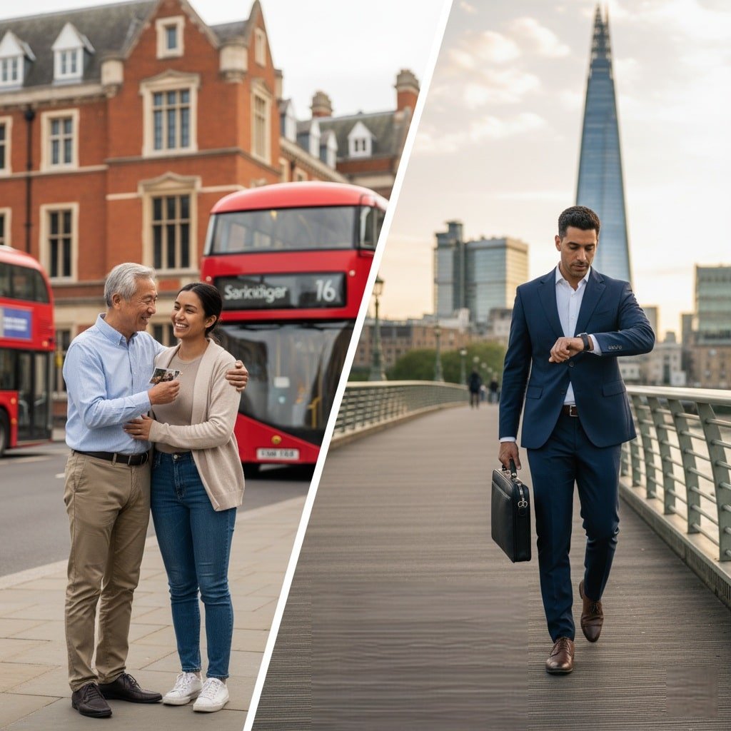 People enjoying his family in London.